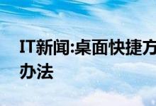 IT新闻:桌面快捷方式删除不了怎么办？解决办法