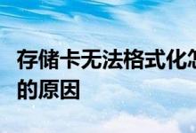 存储卡无法格式化怎么办？存储卡无法格式化的原因