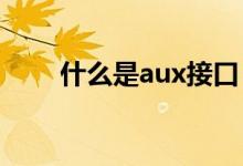 什么是aux接口 如何使用aux接口？