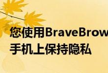 您使用BraveBrowser时的浏览数据将在您的手机上保持隐私
