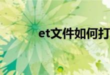 et文件如何打开et是什么意思？