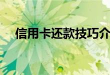 信用卡还款技巧介绍（信用卡还款技巧）