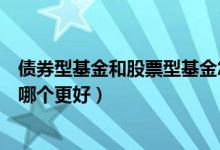 债券型基金和股票型基金怎么挑（股票型基金和债券型基金哪个更好）