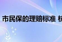 市民保的理赔标准 杭州市民保22版怎么理赔