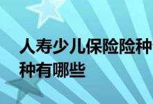 人寿少儿保险险种介绍 中国人寿少儿保险品种有哪些