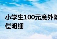 小学生100元意外险赔偿明细 100元意外险赔偿明细