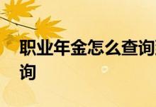 职业年金怎么查询到账时间 职业年金怎么查询