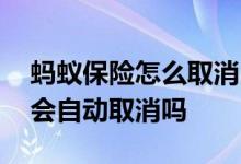 蚂蚁保险怎么取消自动续保 蚂蚁保险不交钱会自动取消吗