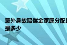 意外身故赔偿金家属分配比例 意外身故赔偿金家属分配比例是多少