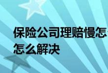 保险公司理赔慢怎么样起诉 保险公司理赔慢怎么解决