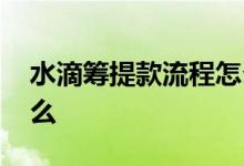 水滴筹提款流程怎么写 水滴筹提款流程是什么