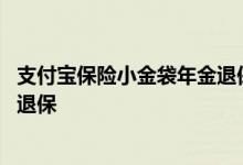 支付宝保险小金袋年金退保扣钱吗 支付宝小金袋年金险怎么退保