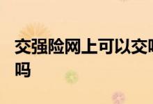 交强险网上可以交吗? 买交强险可以网上办理吗