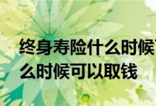 终身寿险什么时候可以领取本金 终身寿险什么时候可以取钱