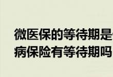 微医保的等待期是什么意思 微医保特定传染病保险有等待期吗