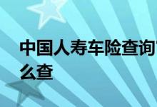 中国人寿车险查询官方 中国人寿车险查询怎么查