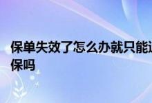 保单失效了怎么办就只能退保吗 保单失效了怎么办就只能退保吗