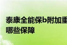 泰康全能保b附加重疾 泰康泰医保护甲版提供哪些保障