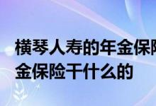 横琴人寿的年金保险怎么样? 横琴美好如意年金保险干什么的