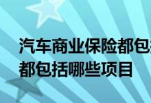 汽车商业保险都包括哪些项目 汽车商业保险都包括哪些项目