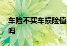 车险不买车损险值不值 车险不买车损险可以吗