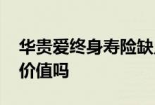 华贵爱终身寿险缺点 华贵爱终身寿险有现金价值吗