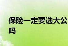 保险一定要选大公司么 寿险一定要选大公司吗