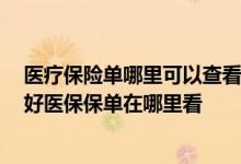 医疗保险单哪里可以查看 好医保免费医疗金保单如何查询 好医保保单在哪里看