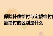 保险补偿给付与定额给付的区别是什么啊 保险补偿给付与定额给付的区别是什么