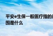 平安e生保一般医疗指的是哪些 平安e生保长期医疗保险范围是什么