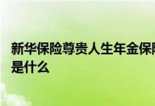 新华保险尊贵人生年金保险条款 新华人寿荣尊终身寿险条款是什么