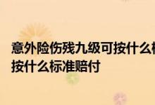 意外险伤残九级可按什么标准赔付医药费 意外险伤残九级可按什么标准赔付