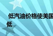  低汽油价格使美国通货膨胀率降至四年来最低 